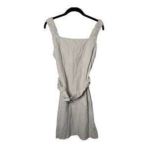 Ana Alcazar Light Gray Belted Dress Zipper Back XL